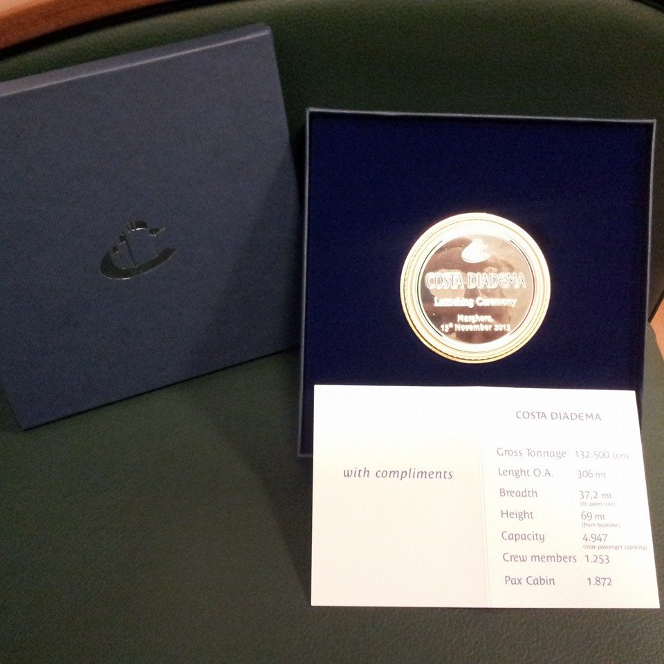 Medaglia commemorativa varo tecnico Costa Diadema