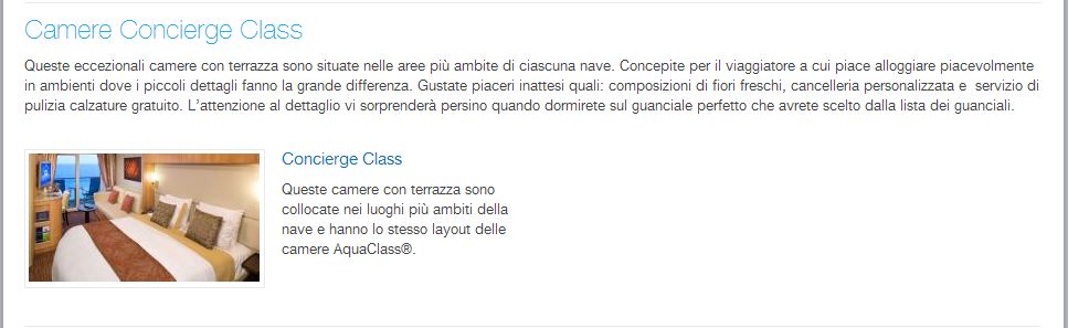 cabina concierge class
