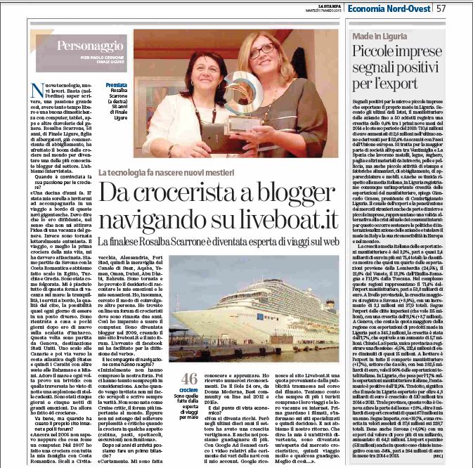 Articolo La Stampa su Rosalba Scarrone Articolo Ro La Stampa