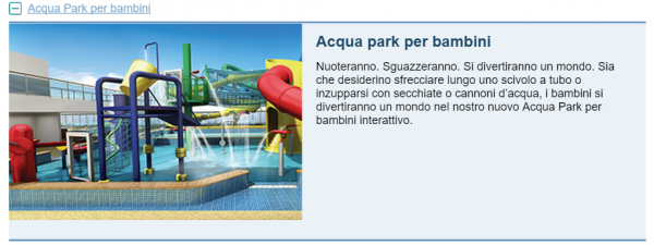 Acqua Park per bambini NCL Escape