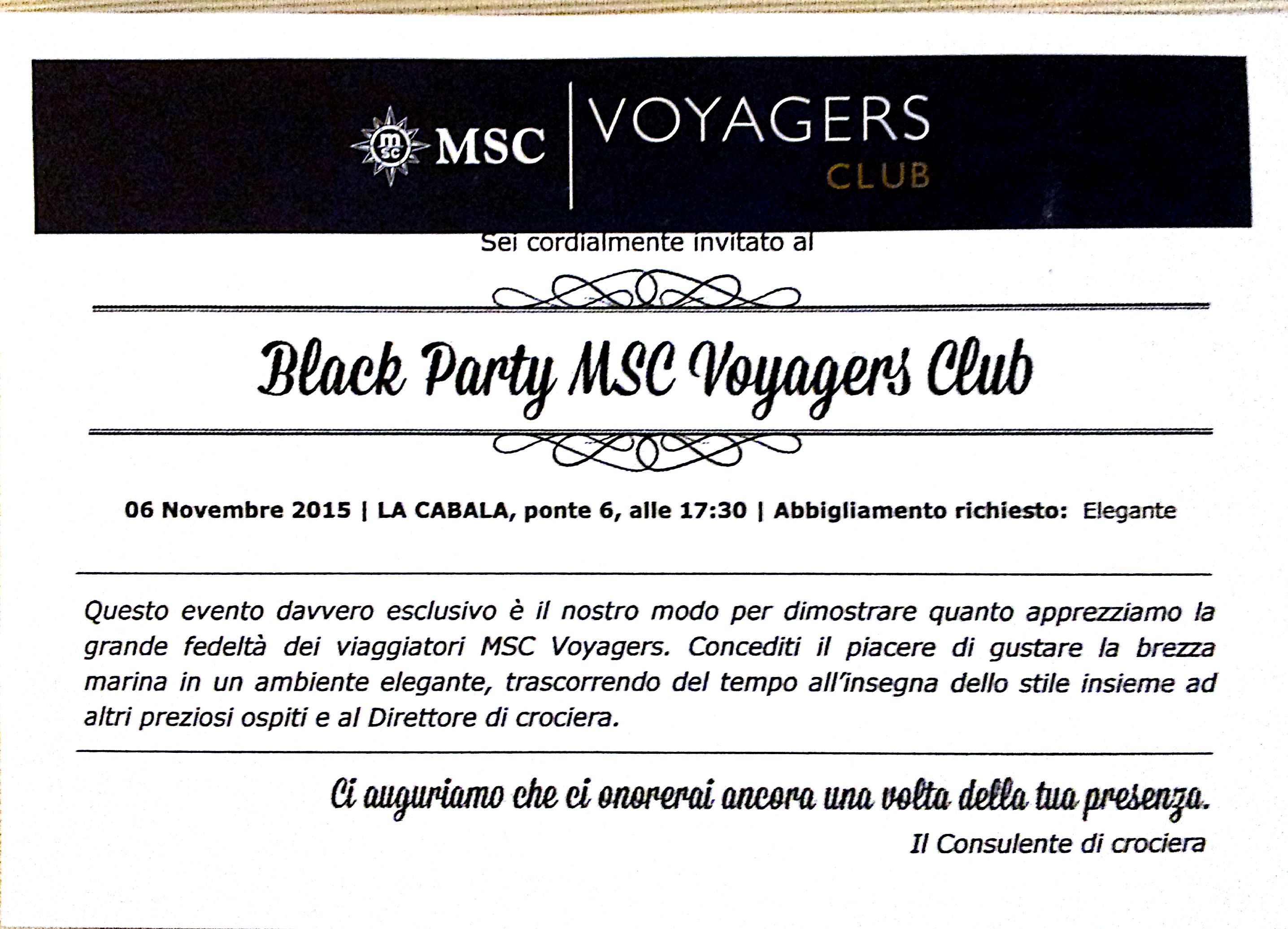 Black Party Voyagers Club MSC